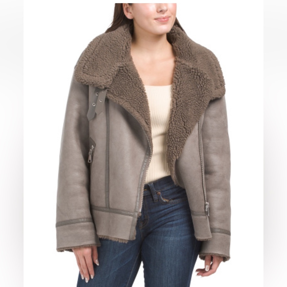 Oversized Faux Shearling Jacket by Zara